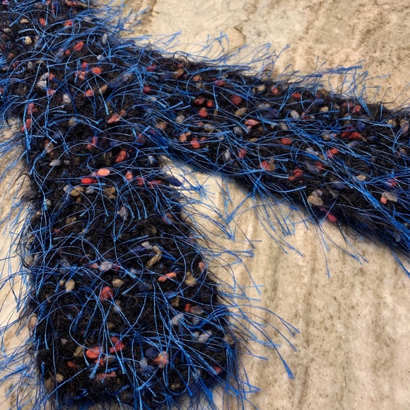 Artistic scarf in a dimensional and unique-multi color yarn. Cute - Picture 6 of 8